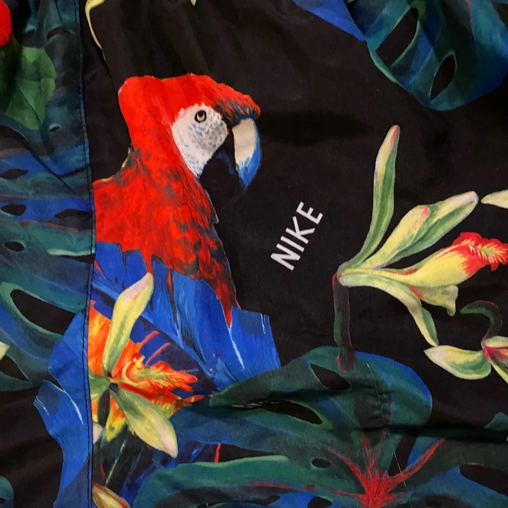 Nike Dri-Fit Women's Tropical Black and Red Shorts - Picture 3 of 4